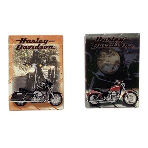 Harley-Davidson Playing Cards Set Of‎ 2 - New Unused - Vintage 1999 -